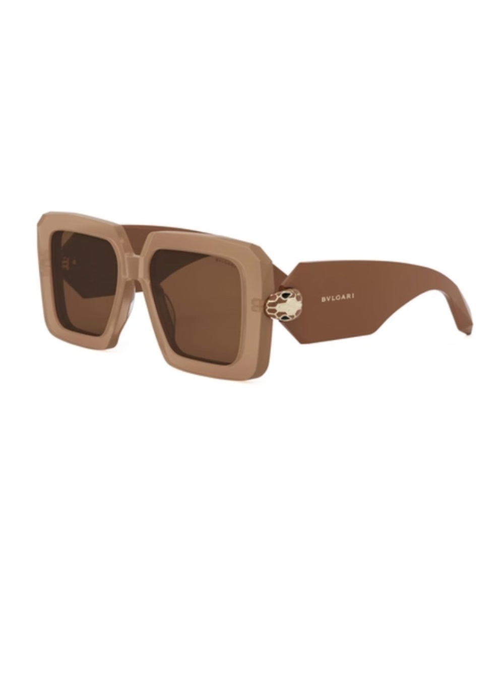 Bvlgari BV40006I 45E 52 Opaline Pink with Brown Lenses Sunglasses Bulgari